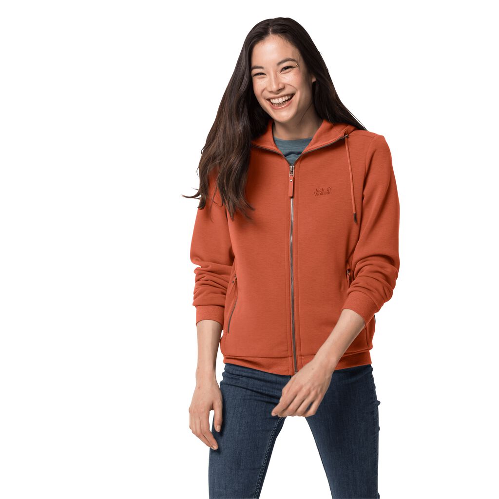 Jack Wolfskin WHITE COAST Haut Femme Orange - KGCZQES-62